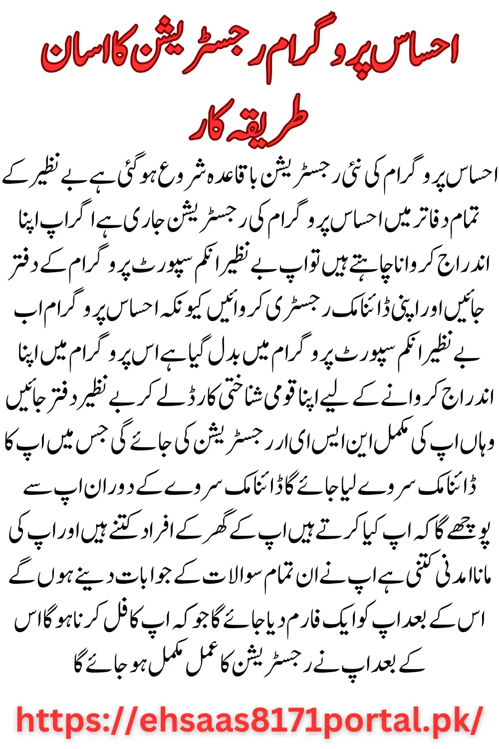 Ehsaas 8171 New Method 2024: Hassle-Free Online Registration