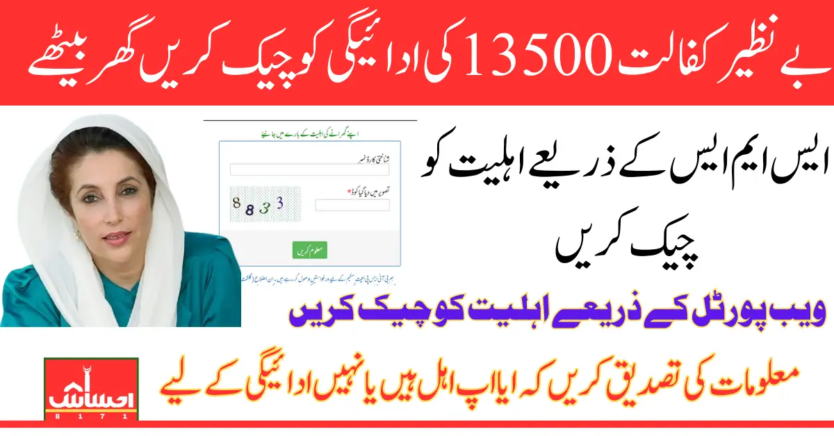 How to Verify Benazir Kafalat 13500 Payment Status Using 8171 Portal Latest Update