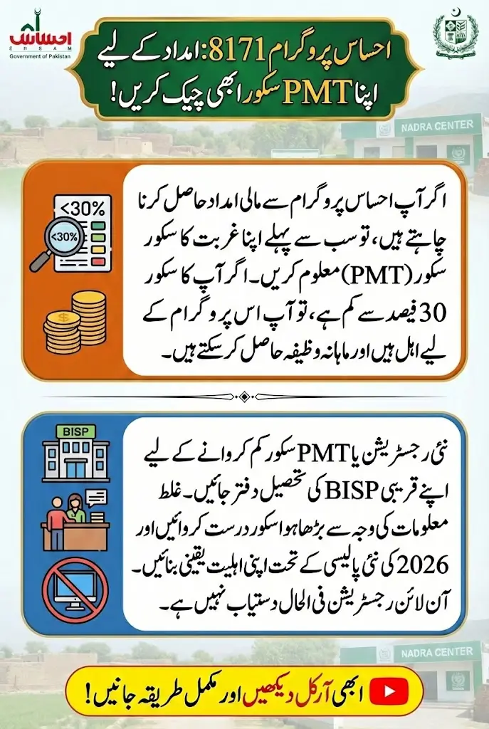 8171 Ehsaas PMT Score CNIC Check Online Confirm Your Eligibility Instantly