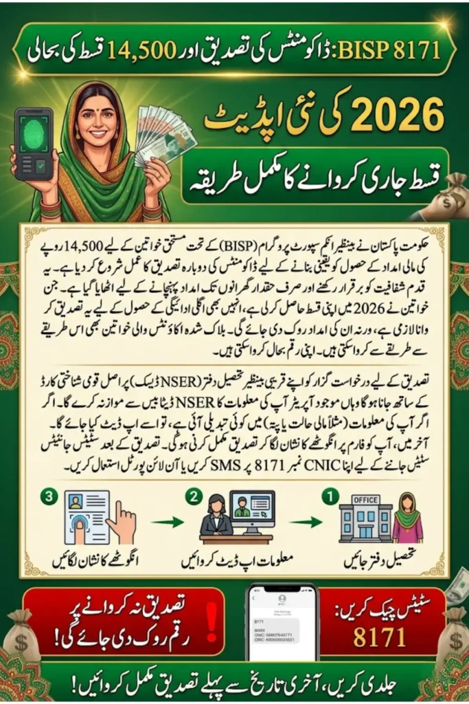 BISP 8171 Document Verification For New Installment Know Full Details Step By Step