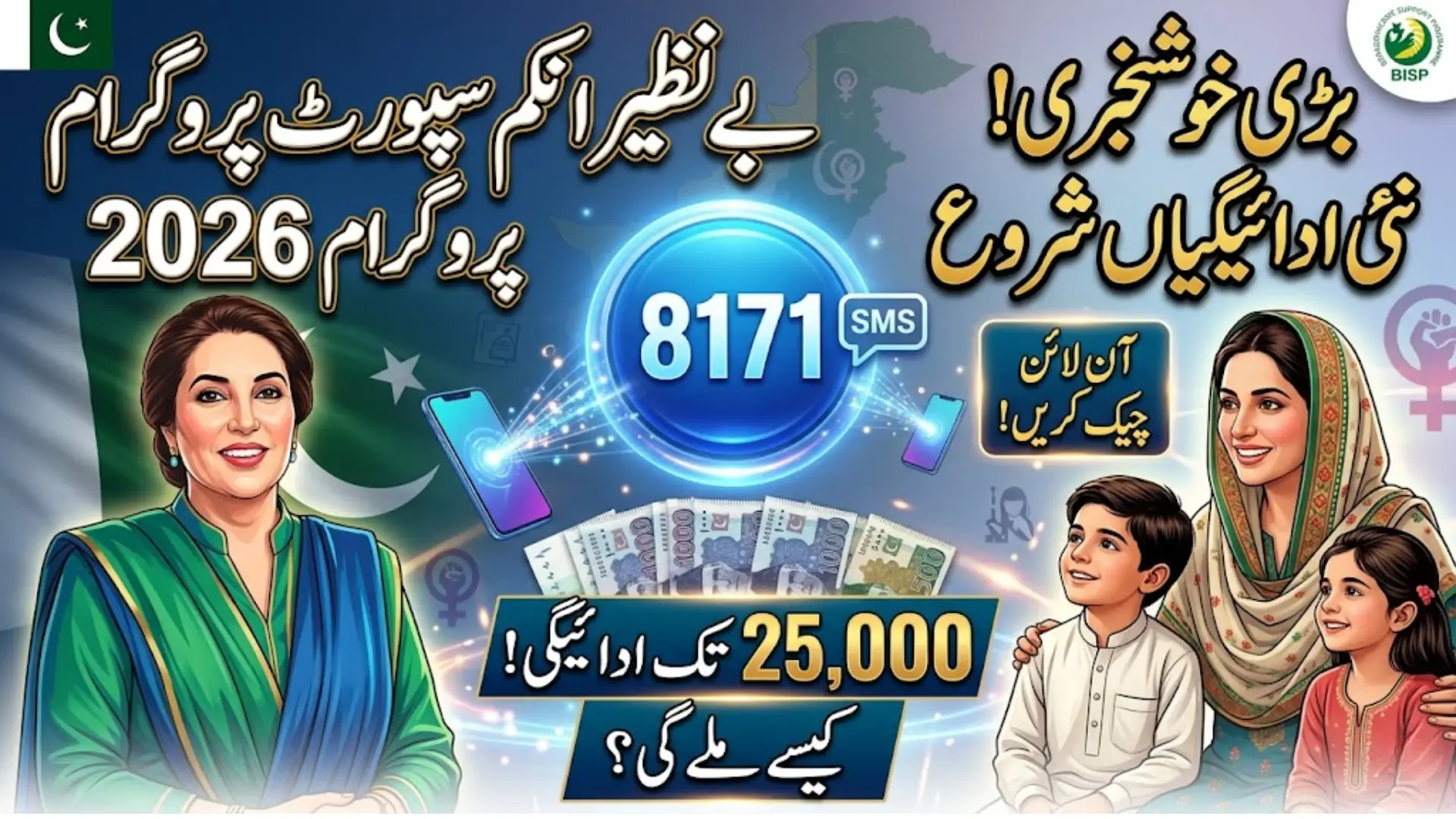 Benazir Income Support Programme 2026 8171 Check Online 25000 Step By Step Guide