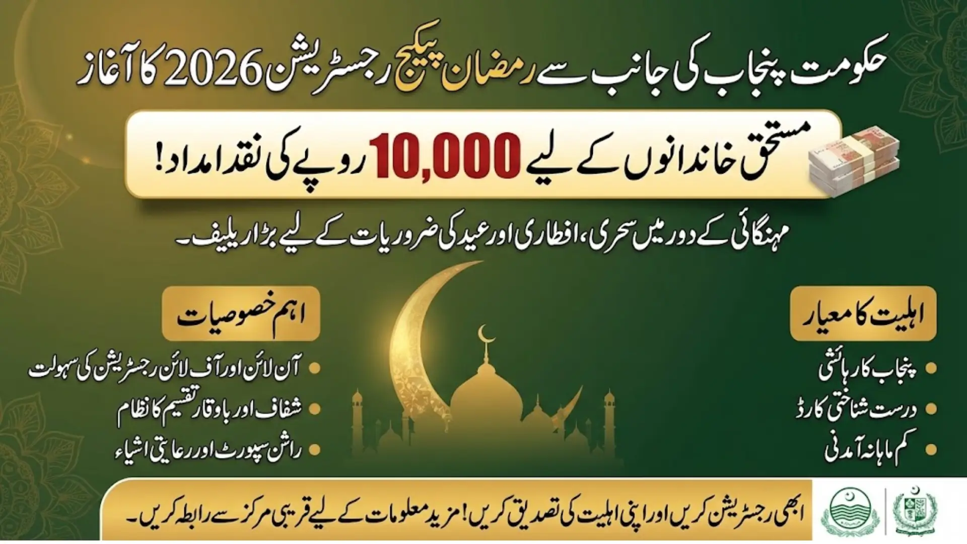Ramzan Package Registration 2026 Complete Guide to Online Apply Eligibility, Rs 10,000 Cash & Benefits