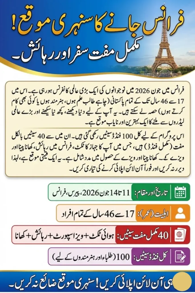 Youth World Summit France 2026 Fully Funded Opportunities for Young Global Leaders