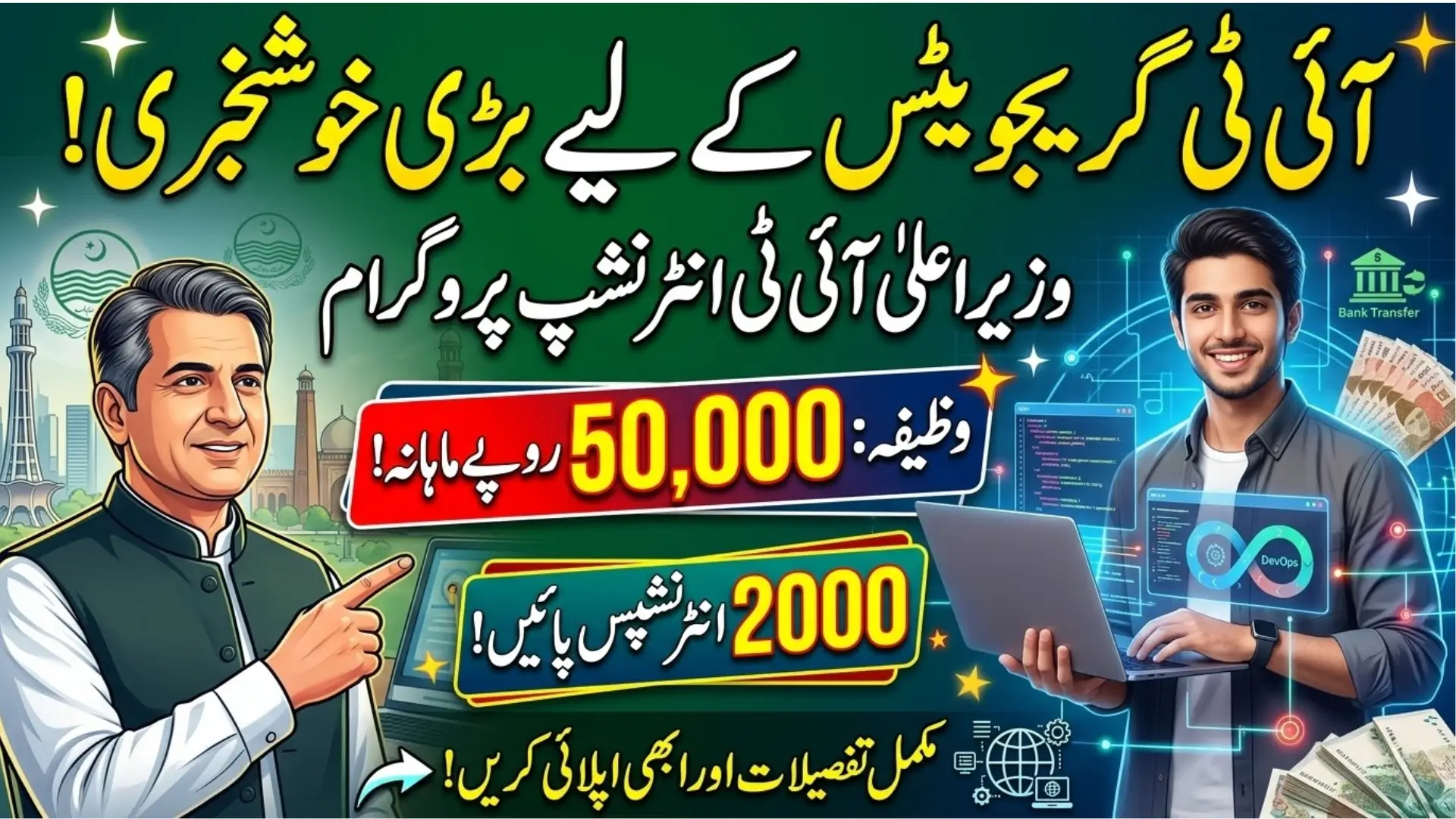 Chief Minister IT Internship Program 2026 – Rs 50,000 Monthly Stipend for IT Graduates in Punjab