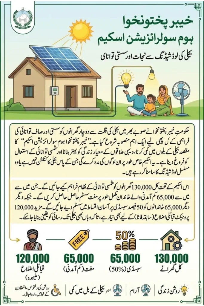 Khyber Pakhtunkhwa Household Solarization Scheme Free and Subsidized Solar Systems for 130,000 Households
