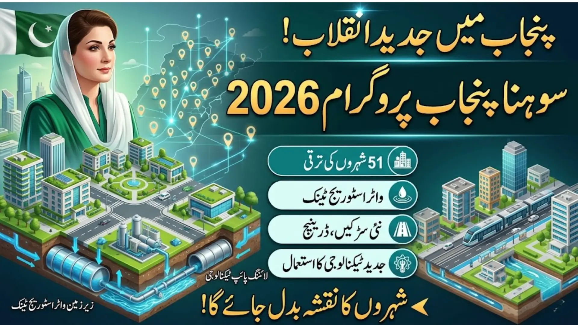 Sohna Punjab Program 2026: Maryam Nawaz’s Major Development Schemes Across 51 Cities