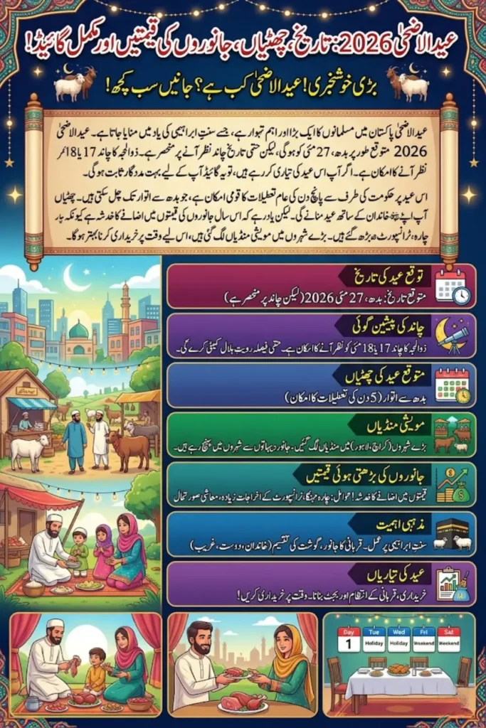 Eid al-Adha in Pakistan 2026 Expected Date, Moon Sighting Updates, and Holiday Plans