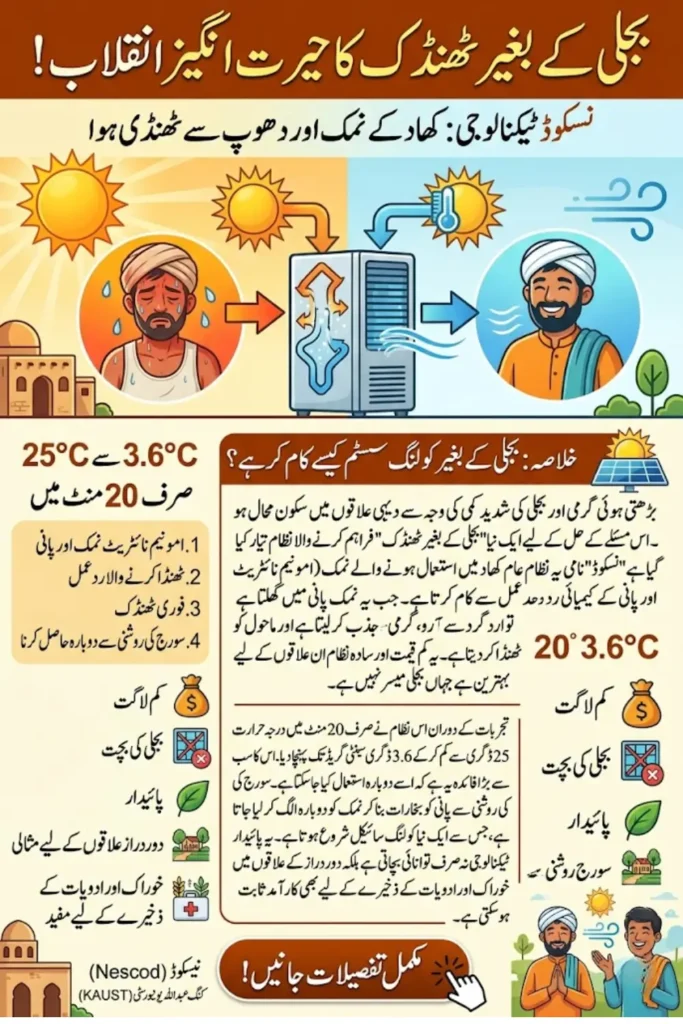 Electricity-Free Cooling System Using Salt and Solar Energy Developed by Saudi Researchers