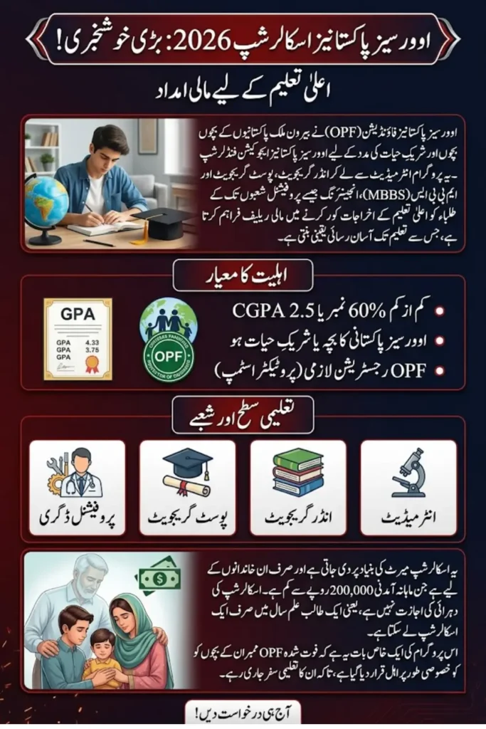 Overseas Pakistanis Education Fund Scholarship 2026 OPF Launches New Financial Aid Program for Families