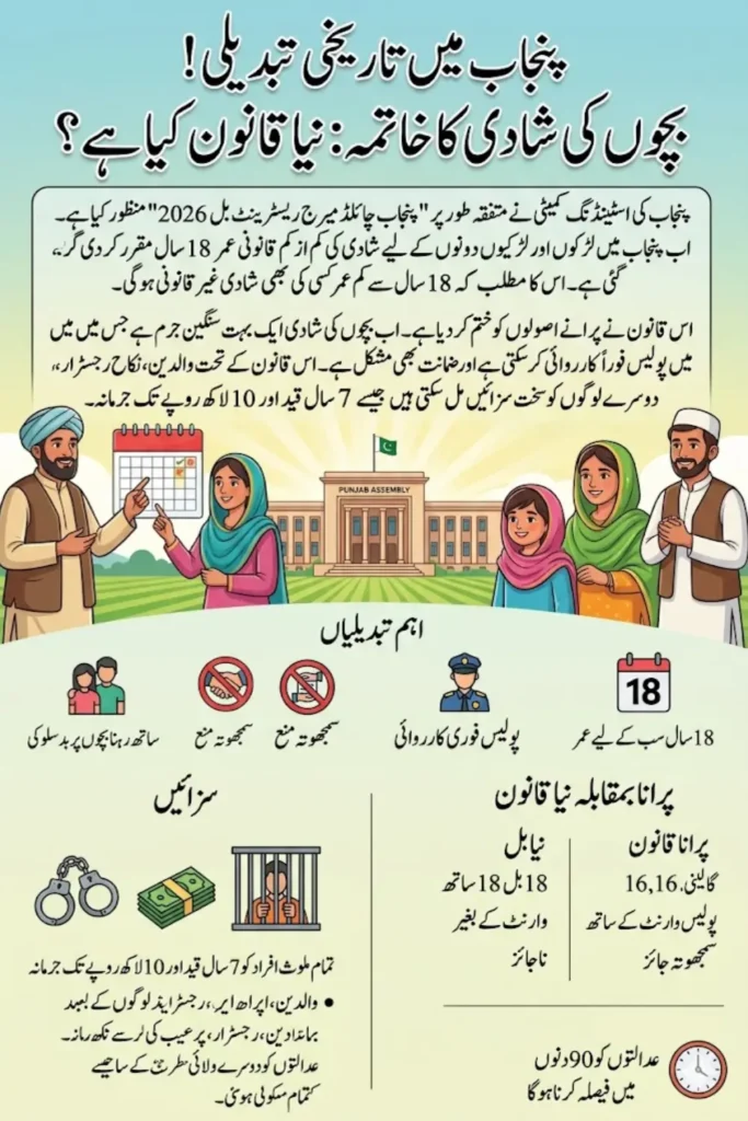 Punjab Child Marriage Restraint Bill 2026: Punjab Assembly Approves 18-Year Minimum Marriage Age for Boys and Girls