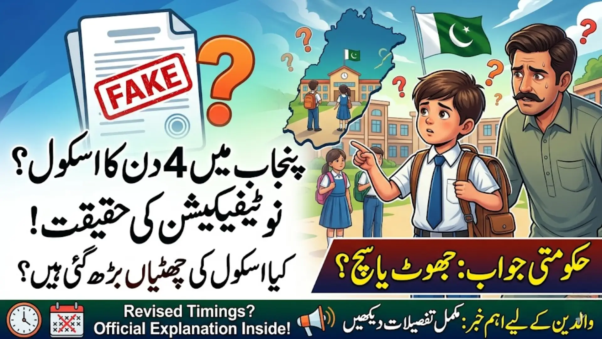 Punjab Schools Four-Day Week Rumor Government Confirms Five-Day Schedule Check Now