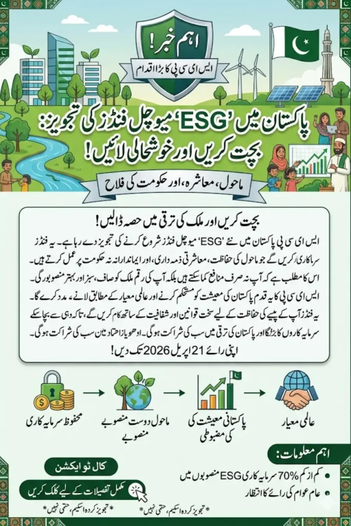 SECP Proposes ESG Mutual Funds in Pakistan to Promote Sustainable Investment